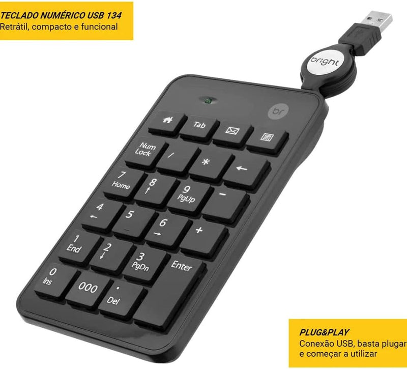 TECLADO NUMERICO BRIGHT USB 0134